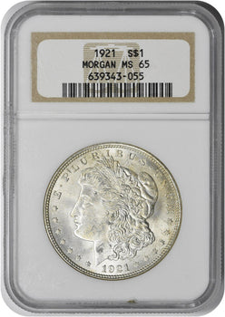 1921 Morgan Silver Dollar MS65 NGC