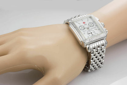 Michele Deco Chronograph Wristwatch In Stainless
