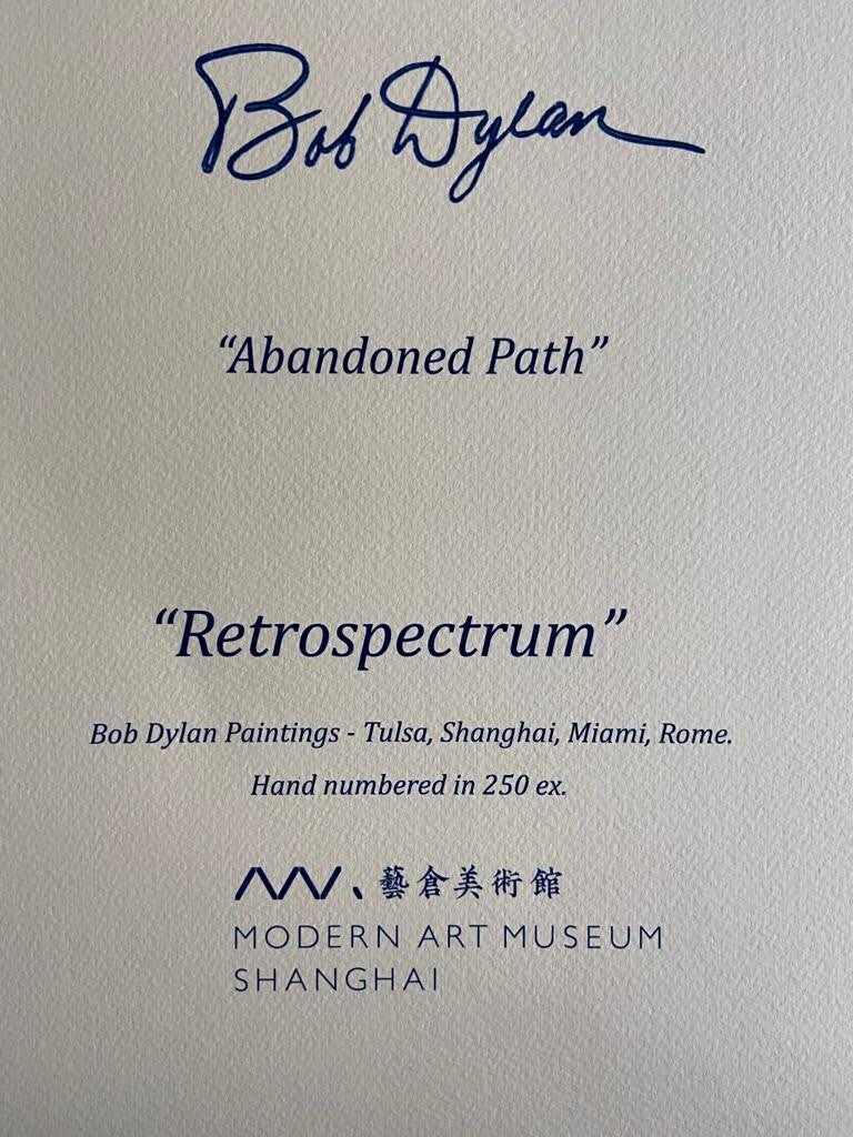 Bob Dylan Lithograph Coa Signed Op Numbered In Pencil Modern Museum