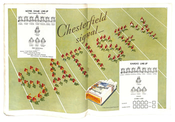 10/7/1933 Kansas Vs. Notre Dame College Program