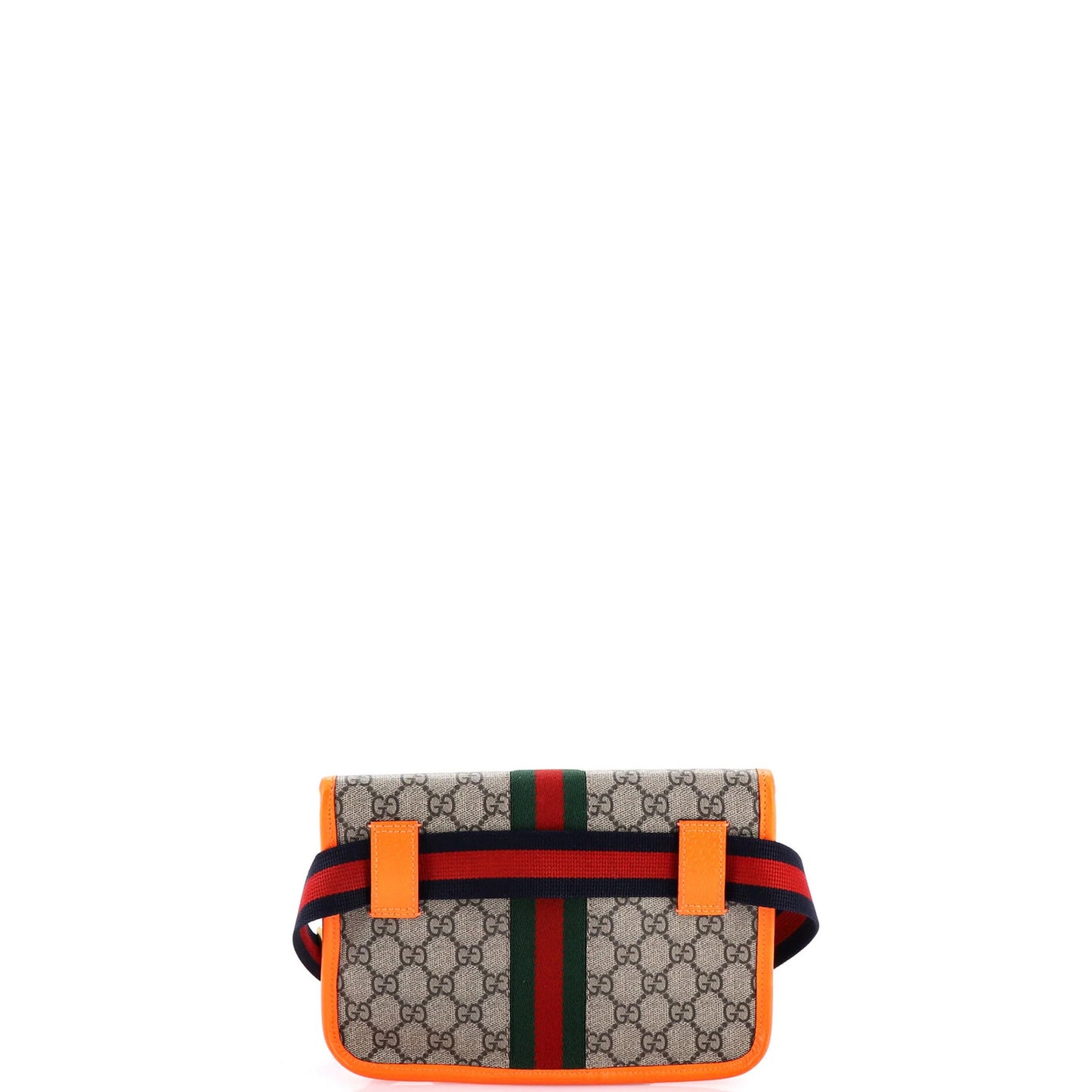 Gucci Ophidia Flap Belt Bag Gg Coated Canvas With Leather