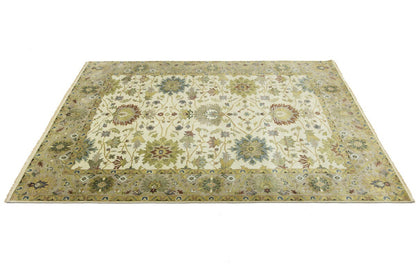 Handmade Osh Chobi Floral Style Peshawar Rug