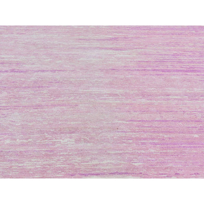 10'X14'2" Wool Only Ombre Design Pink With Touches Of Ivory Rug