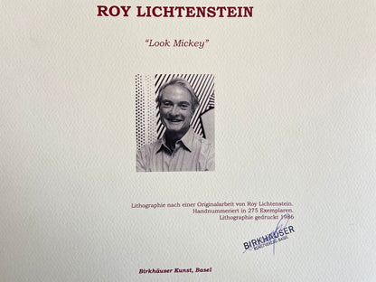 Roy Lichtenstein Lithograph Coa Signed Numbered Crayon Stamp -Kaws