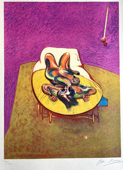 Francis Bacon Lithograph Coa Signed In Pen