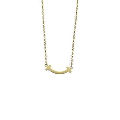 Tiffany & Co. T Smile Mini Necklace Gold 750