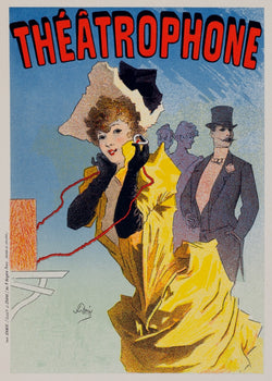 1896 Cheret Theatrophone Les Affiches Illustrees Original Lithograph Mint