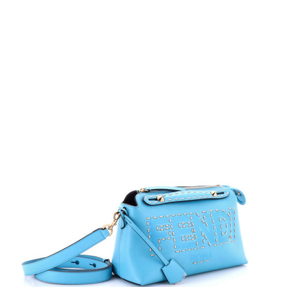 Fendi Logo By The Way Satchel Stitched Leather Medium