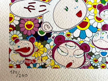 Takashi Murakami Lithograph Mori Art Coa Numbered Limited 200 Exe
