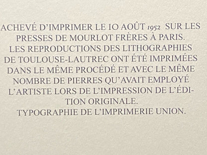 Henri De Toulouse-Lautrec Mourlot 1952 Coa Signed Stamp Published