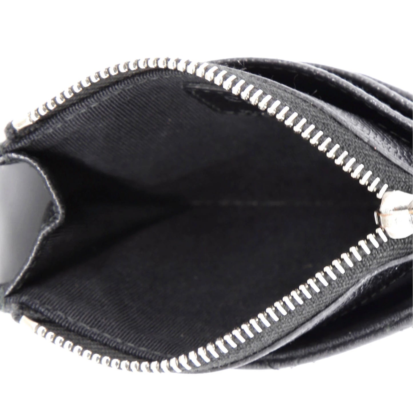 Chanel Cc Zip Card Holder Quilted Caviar