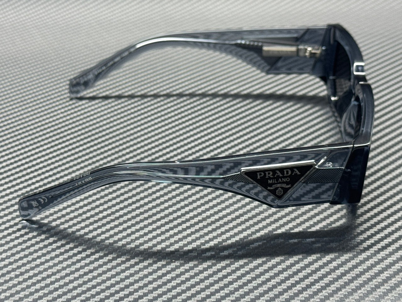 PRADA PR 09ZS 17T08Z Transparent Ocean Grey Men's 54 mm Sunglasses