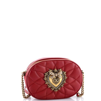 Dolce & Gabbana Devotion Camera Bag Quilted Leather Small