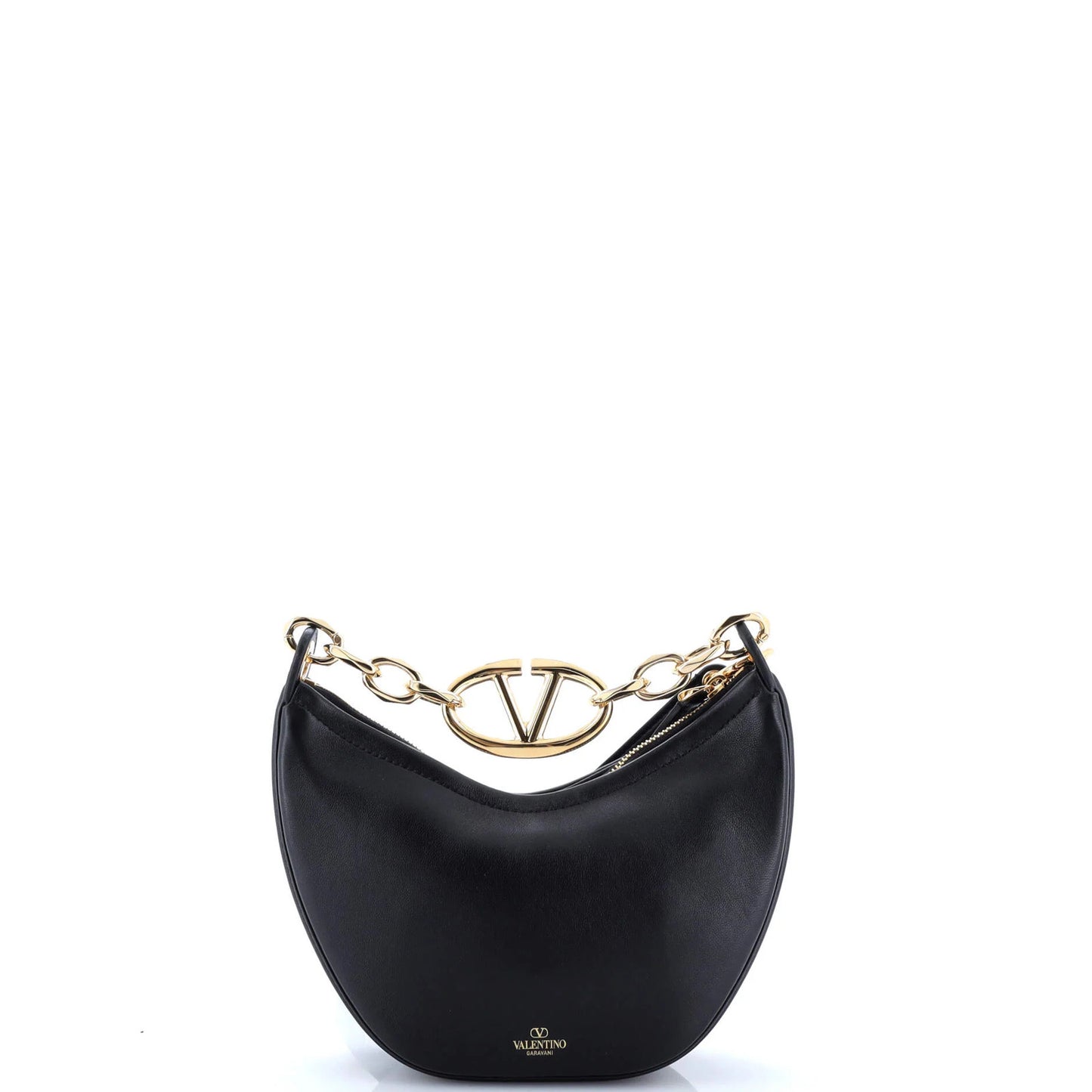 Valentino Garavani Vlogo Moon Hobo Leather Mini