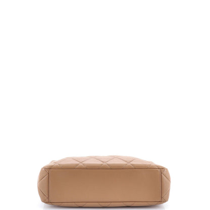 Chanel Cc Turnlock Belted Chain Handle Hobo Quilted Lambskin Medium