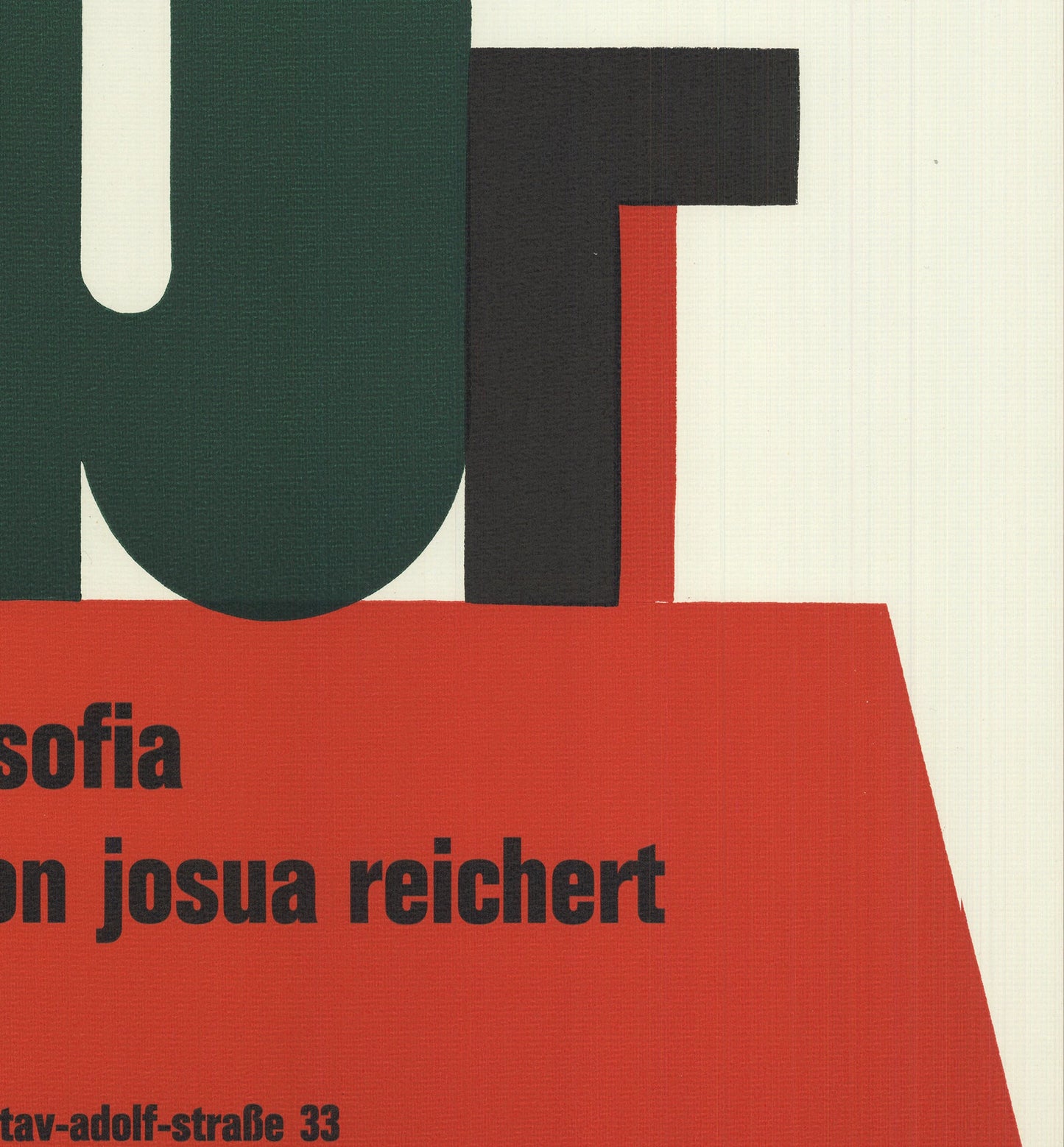 Josua Reichert Writing Festival In Sofia " Linocut Vintage Green