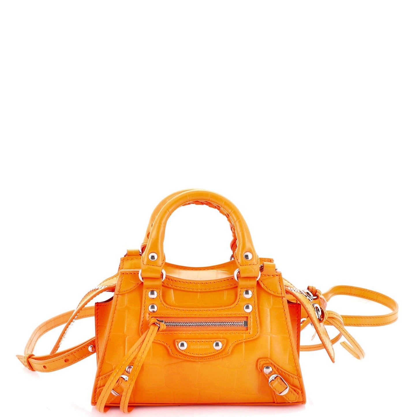 Balenciaga Neo Classic City Bag Crocodile Embossed Leather Nano