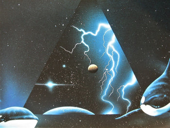 'Portal' Mixed Media Print Signed Rare Space Art - Michael David Ward