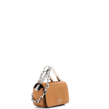 Fendi Ff Chain Clutch Bag Leather Nano