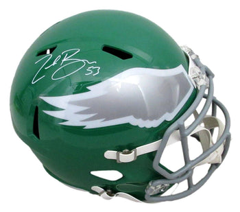 Zack Baun Signed/Auto Kelly Full Size Speed Replica Helmet Eagles Beckett 198922