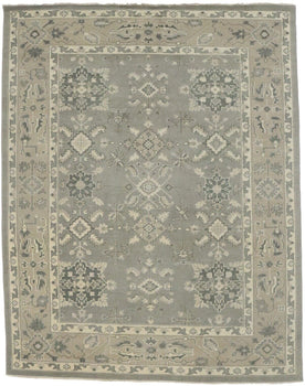 Handmade Muted Brownish Floral Transitional