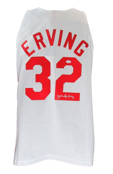 Julius Erving Autographed Mitchell & Ness Hof New