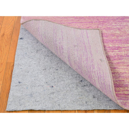 6'1"X9'2" Thick And Plush Organic Wool Ombre Design Hand Knotted Rug