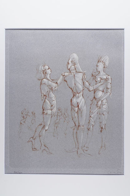 Leonor Fini Original Color Etching -Beckon Pencil