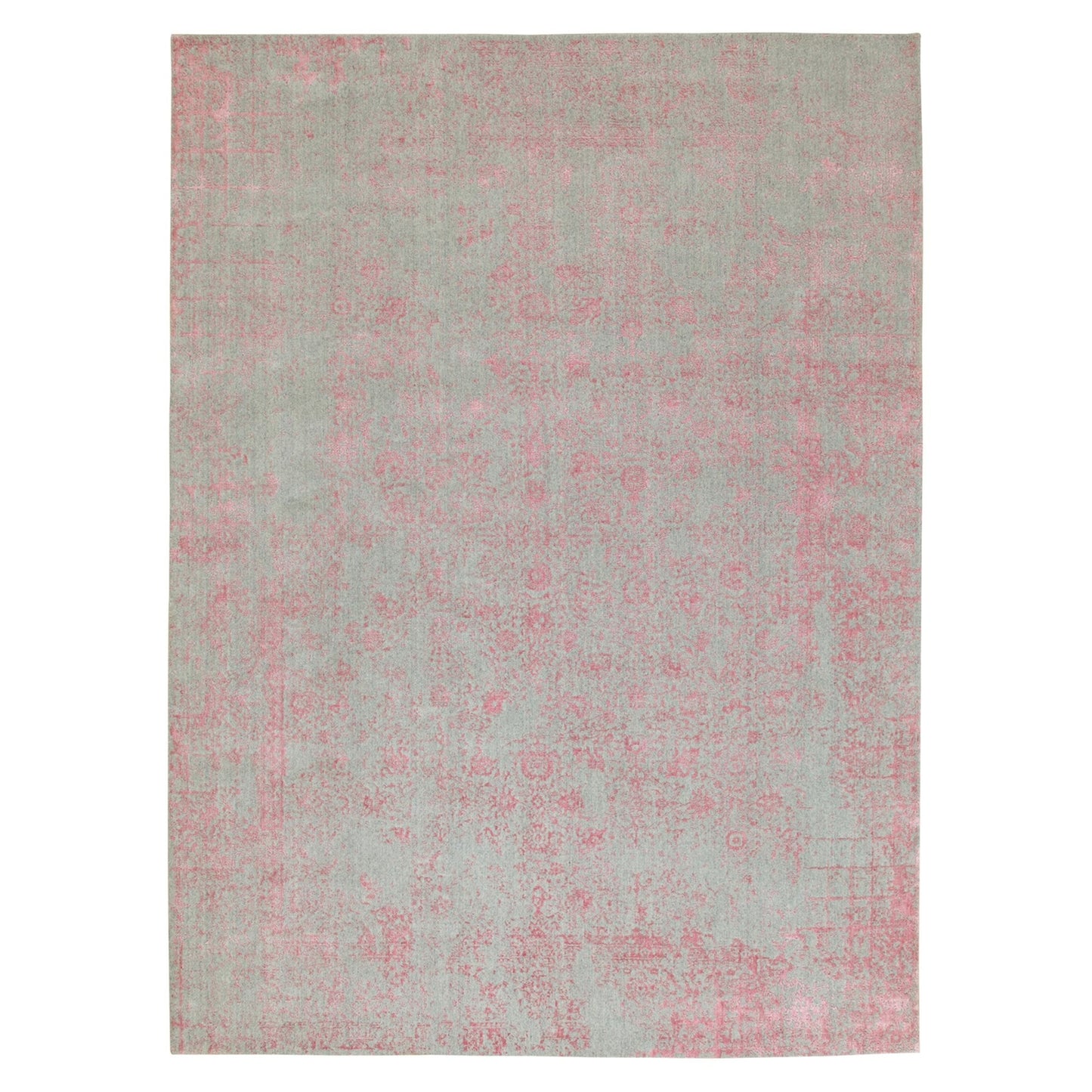 10'X14'1" Wool And Art Silk Transitional Design Hand Loomed Jacquard Rug