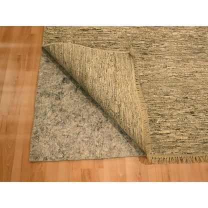 8'10"X11'10" Brown Plain Design Undyed Natural Wool Hand Knotted Rug