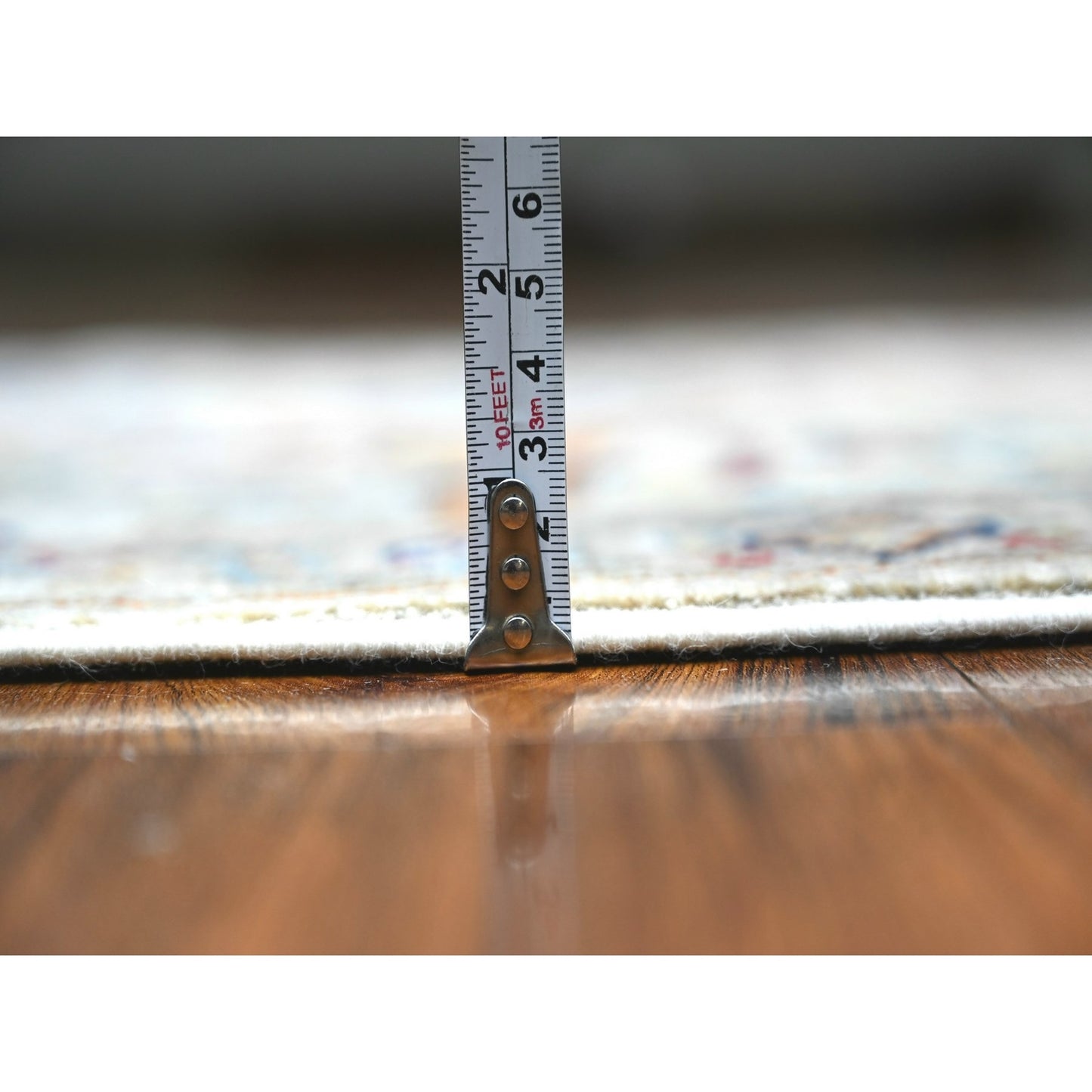 3'X9'5" Gray Aryana Natural Dyes Pure Wool Hand Knotted Oriental Rug