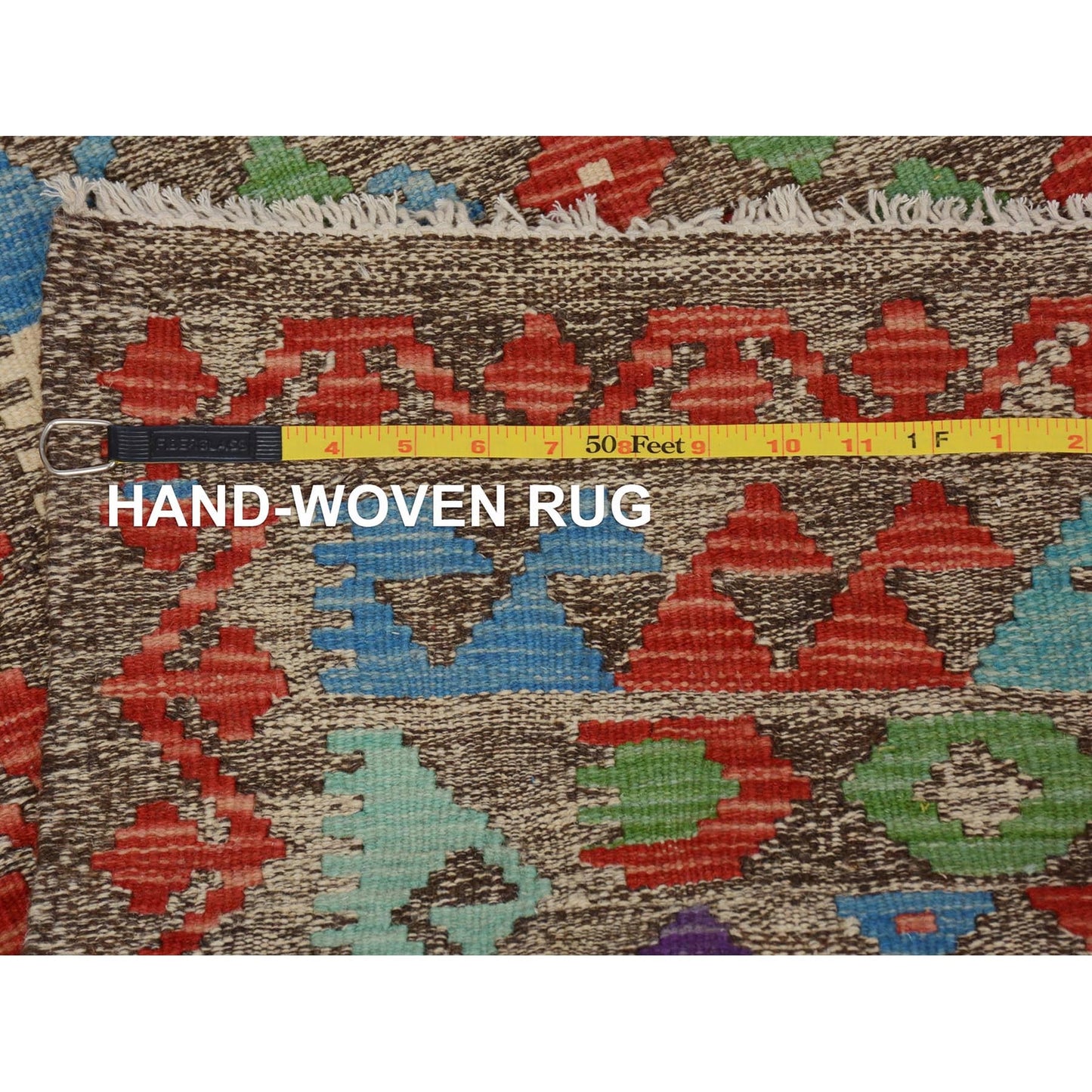2'9"X4' Colorful Reversible Afghan Kilim Flat Weave Wool Hand Woven Rug