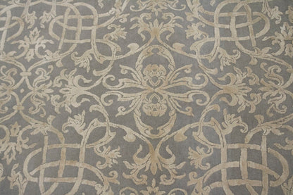 6X9 ft Signed Extra Fine 400 Knots Handmade Oriental Rug Gray Beige Decor Carpet