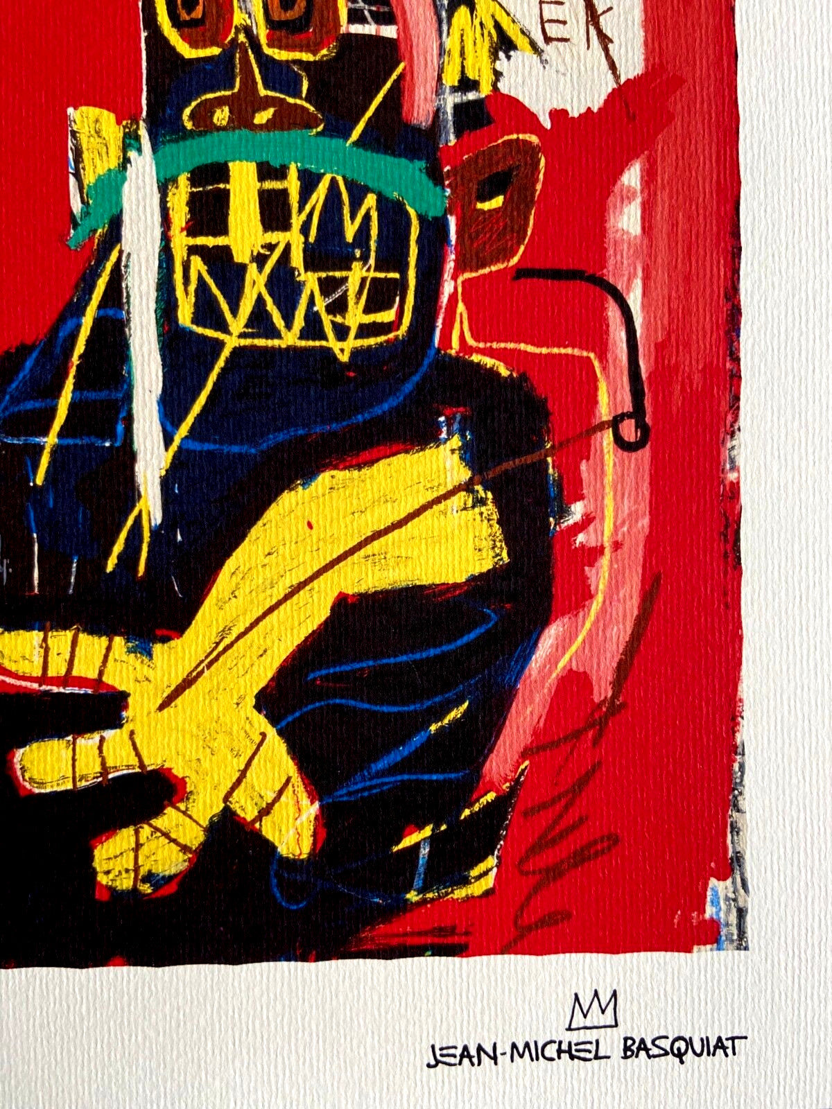 Jean-Michel-Basquiat, Lithograph Coa - Original Signed Numbered In Pencil