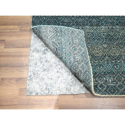 2'5"X7'7" Blue Kohinoor Herat Pattern Soft Wool Hand Knotted Runner Rug