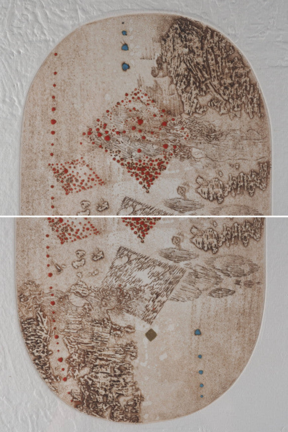 Hoi Lebadang  Embossed Etching Ea Signed Large Mixed Media With Case 6767Cm