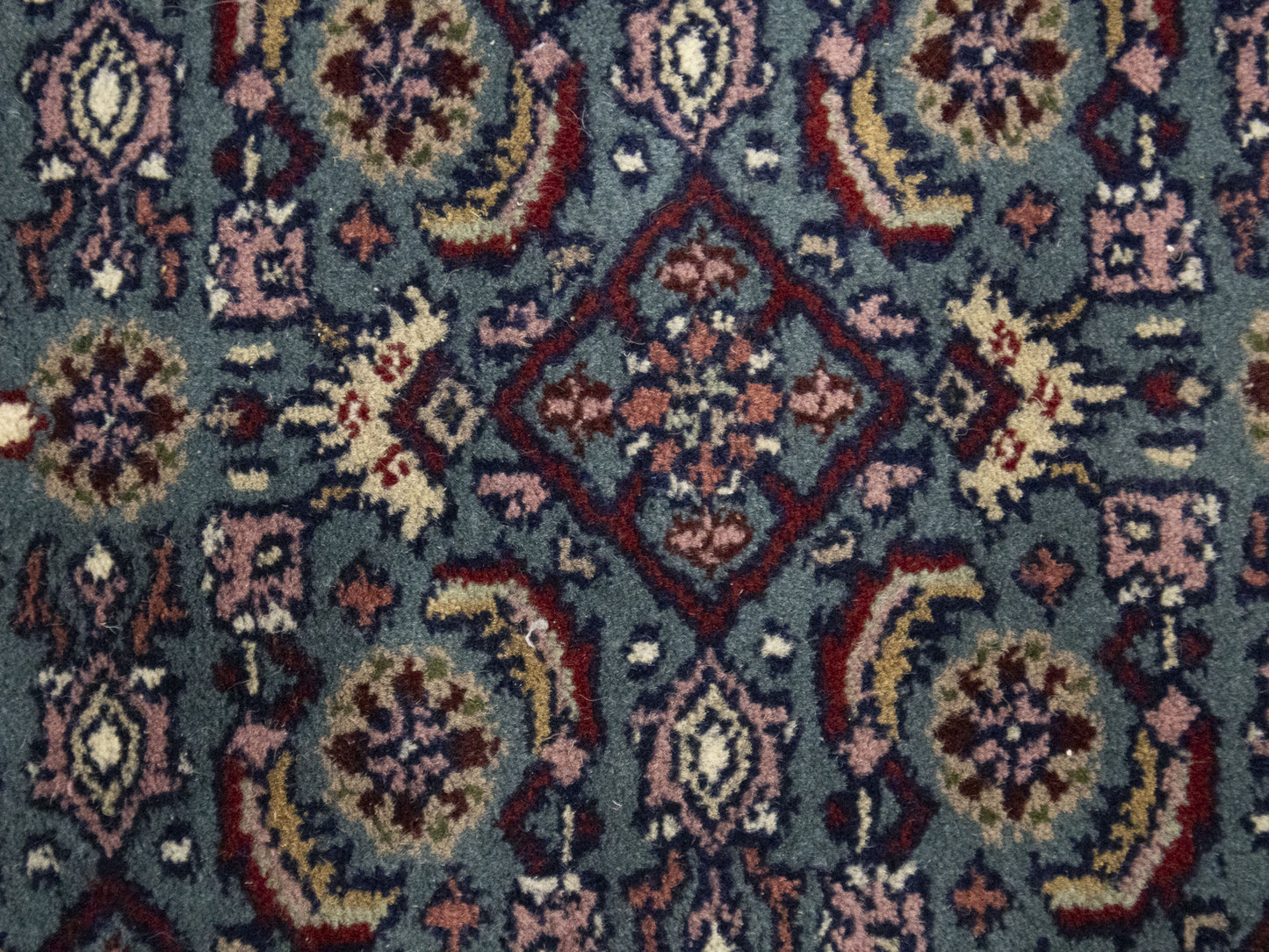 Hand-Knotted Indo-Bidjar Oriental Runner Rug Wool