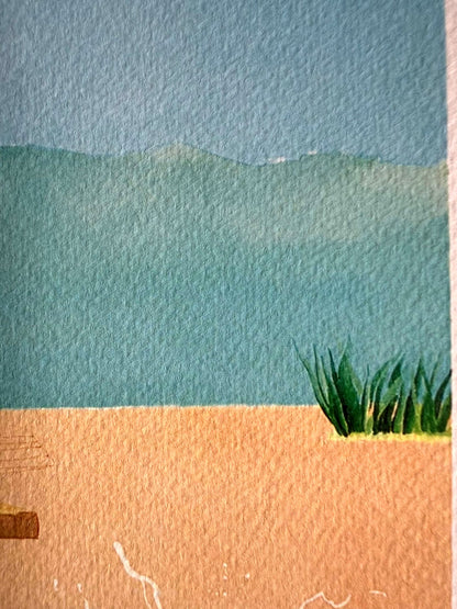 David Hockney Lithograph Handmade Coa Signed Op Numbered By Hand **