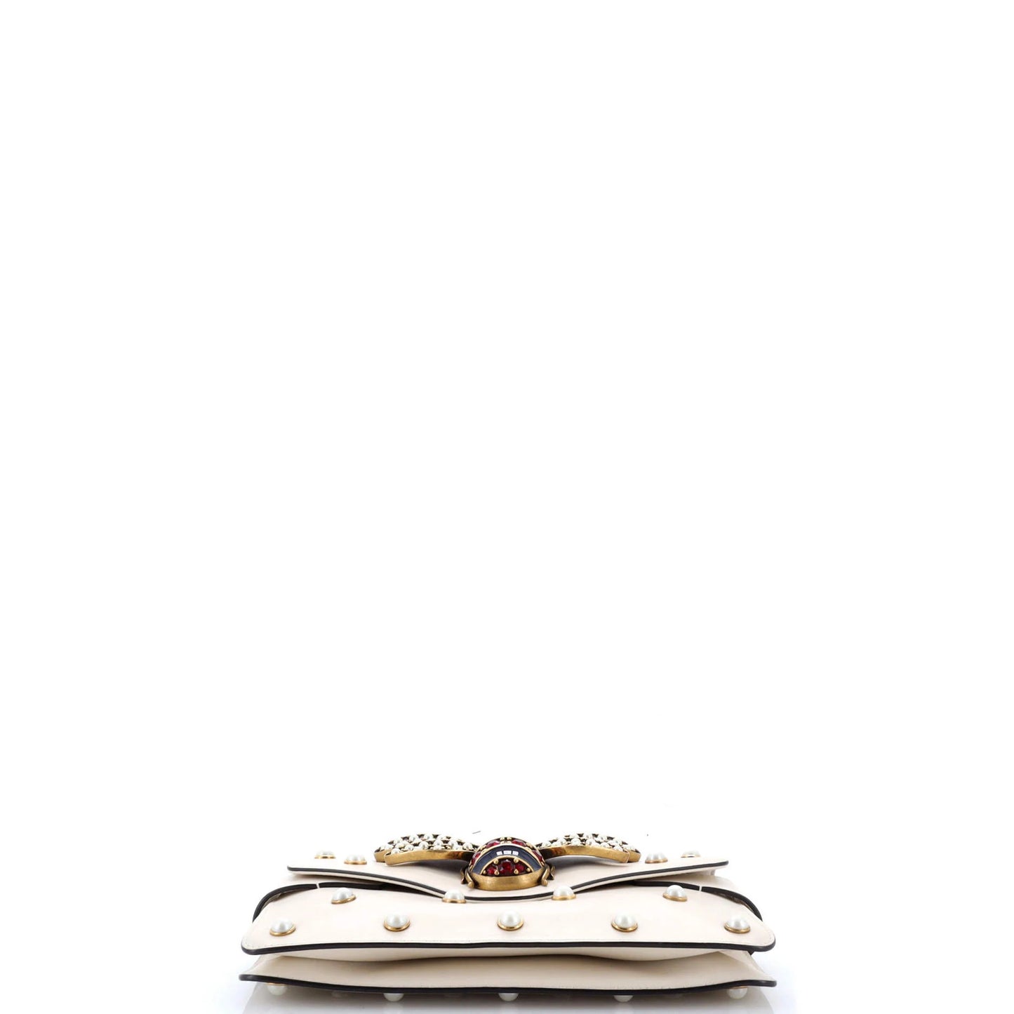 Gucci Broadway Pearly Bee Shoulder Bag Embellished Leather Mini