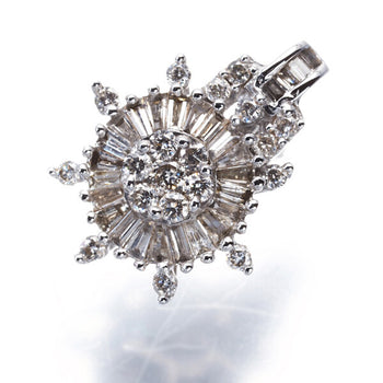 Diamond 0.29Ct Pendant 18K 750 White Gold