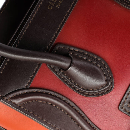 Nano Celine Tricolor Luggage Bag Leather