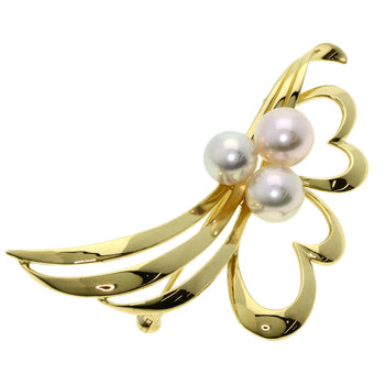 Mikimoto   Brooch Pearl Pearl K18 Yellow Gold