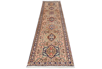 Handmade Pale Pink Oriental Runner Rug Tribal