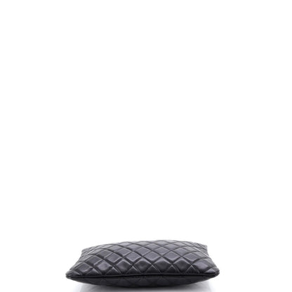 Chanel O Case Clutch Quilted Lambskin Medium