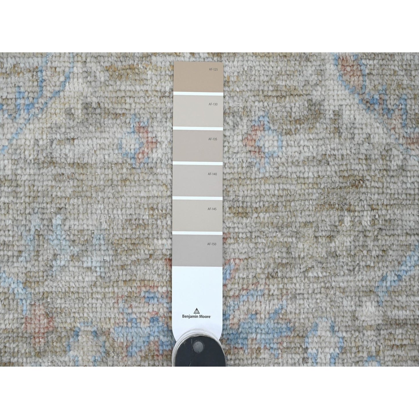 3'X5' Brown Afghan Angora Oushak Leaf Design 100% Wool Hand Knotted Rug