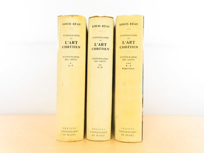 Louis Reau Iconographie De L'Art Chretien Des Saints 1St Ed 3 Vol Set 1958 Hc