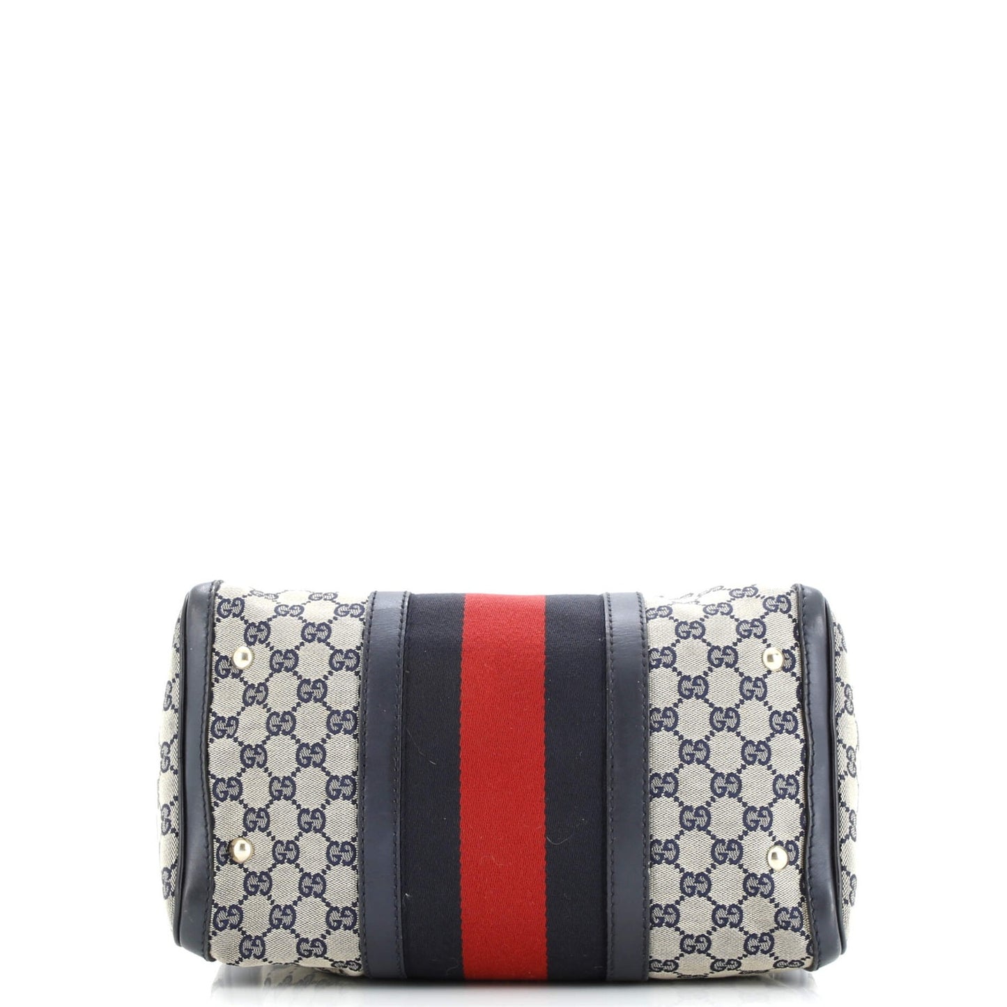 Gucci Vintage Web Boston Bag Gg Canvas Medium