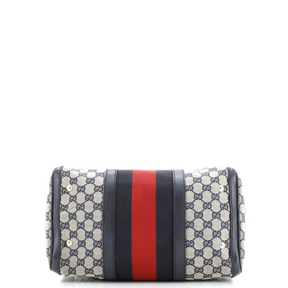 Gucci Vintage Web Boston Bag Gg Canvas Medium