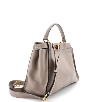Fendi Peekaboo Bag Leather With Plexiglass Detail Regular
