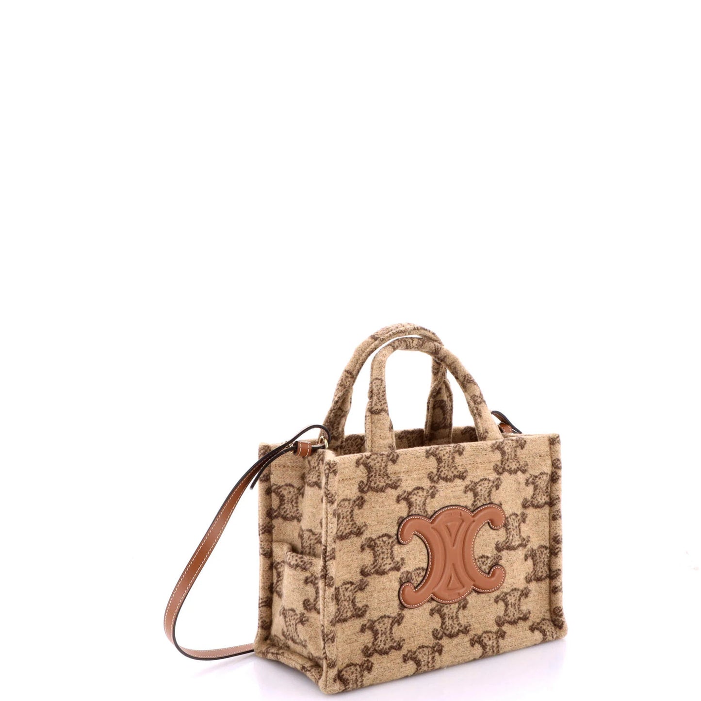 Celine Cabas Thais Tote Triomphe Wool Small